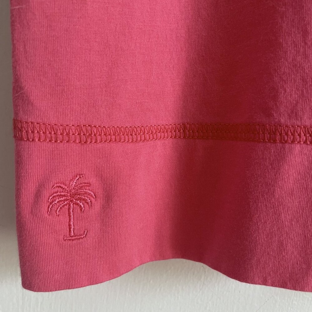 Lilly Pulitzer Palmetto Dress Size M Island Coral Pink Henley V Neck Shirtdress - Picture 9 of 15